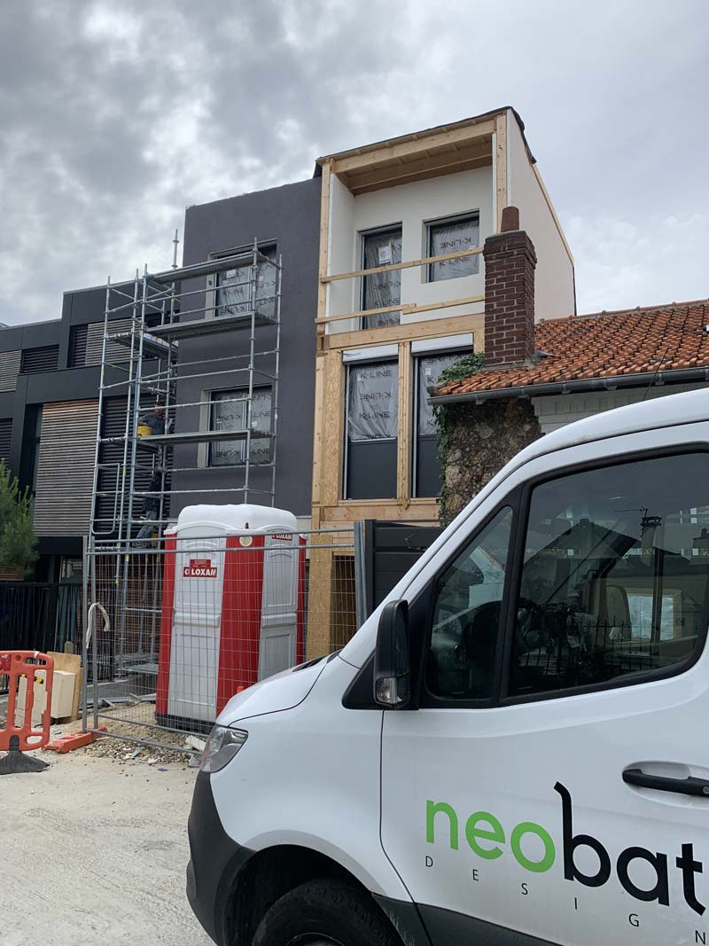 Maison ossature bois Suresnes - Construction bioclimatique Neobat